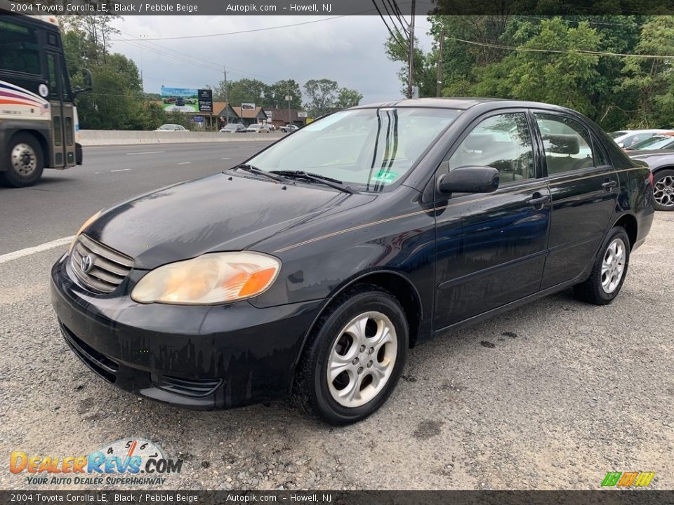 2004 Toyota Corolla LE Black / Pebble Beige Photo #7