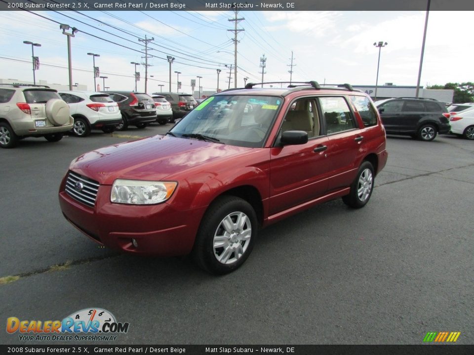 2008 Subaru Forester 2.5 X Garnet Red Pearl / Desert Beige Photo #2