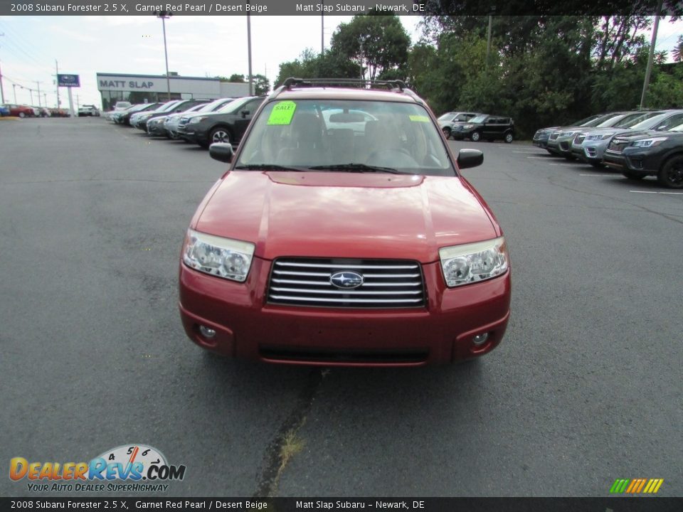 2008 Subaru Forester 2.5 X Garnet Red Pearl / Desert Beige Photo #3