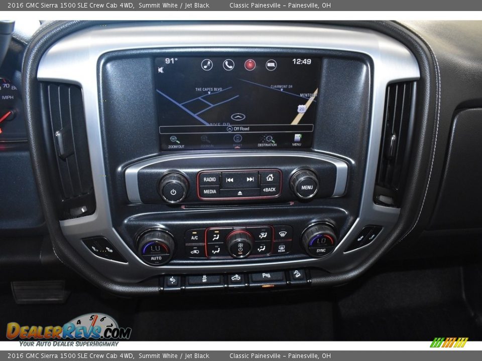 2016 GMC Sierra 1500 SLE Crew Cab 4WD Summit White / Jet Black Photo #13