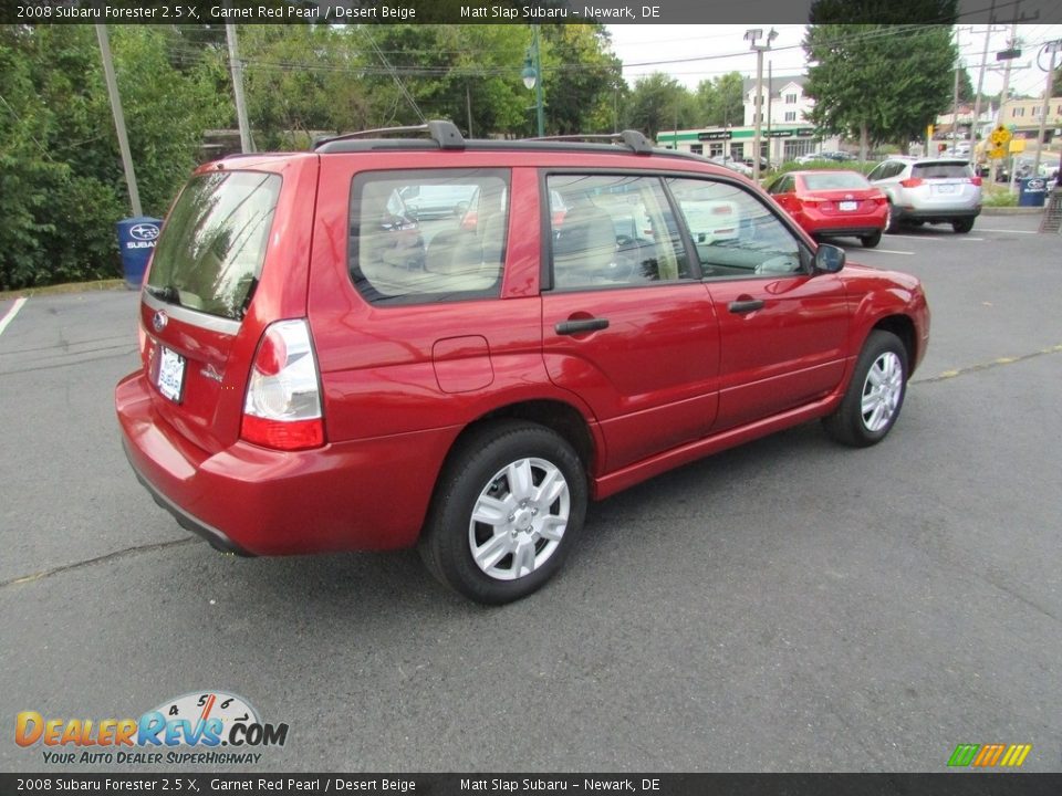2008 Subaru Forester 2.5 X Garnet Red Pearl / Desert Beige Photo #6