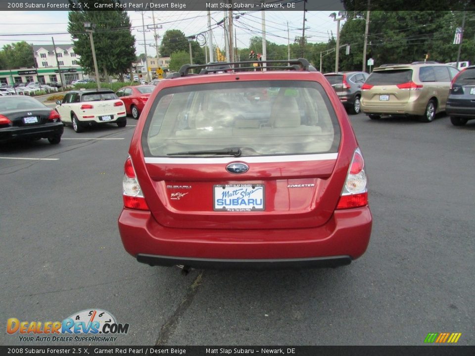 2008 Subaru Forester 2.5 X Garnet Red Pearl / Desert Beige Photo #7