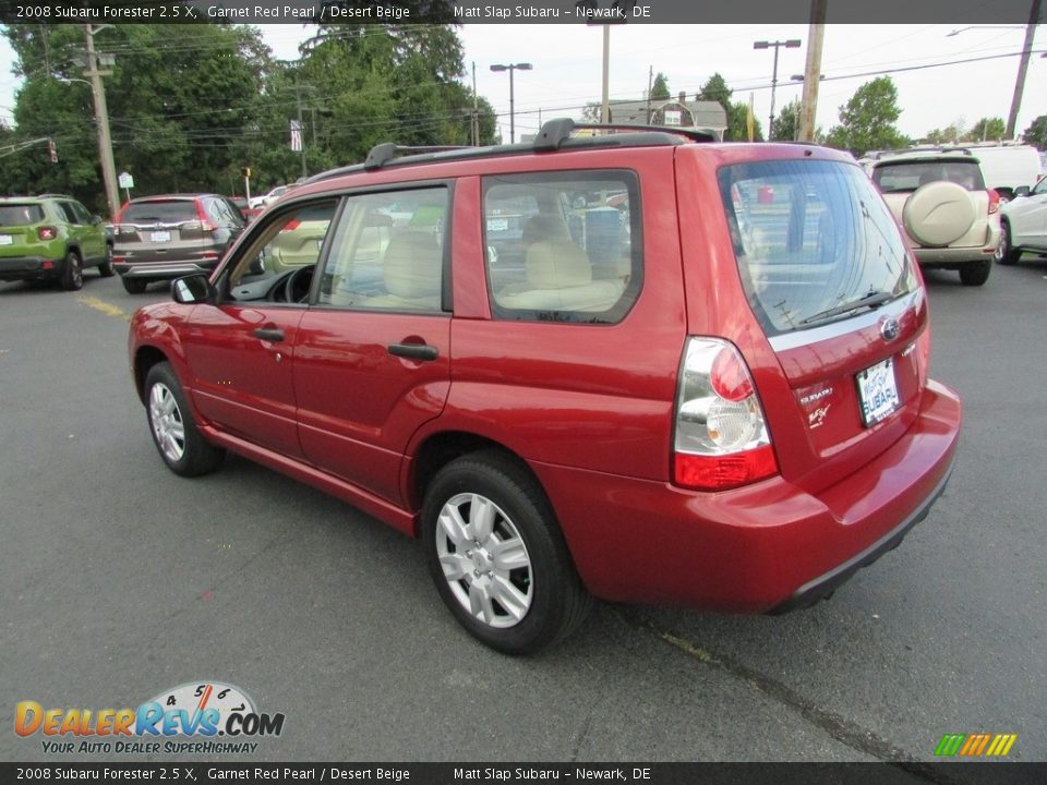 2008 Subaru Forester 2.5 X Garnet Red Pearl / Desert Beige Photo #8