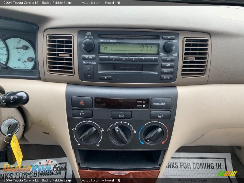 2004 Toyota Corolla LE Black / Pebble Beige Photo #14