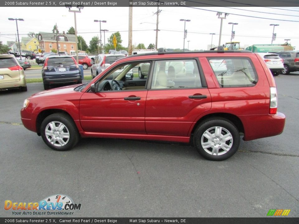 2008 Subaru Forester 2.5 X Garnet Red Pearl / Desert Beige Photo #9