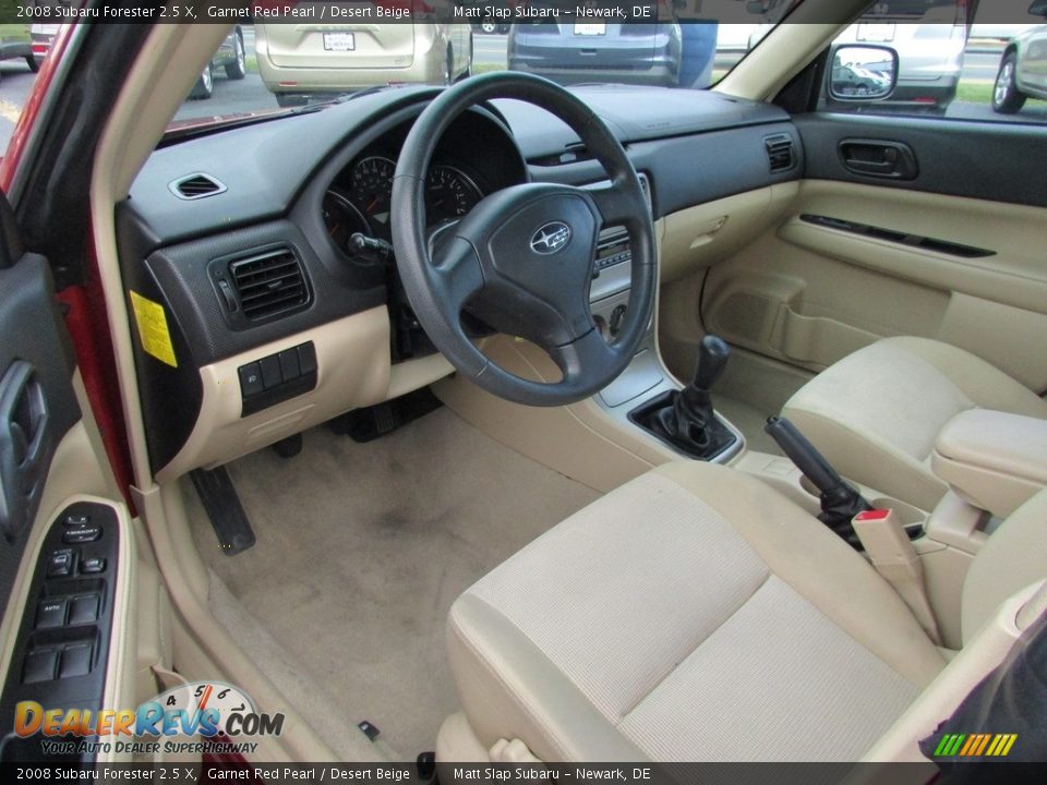 2008 Subaru Forester 2.5 X Garnet Red Pearl / Desert Beige Photo #10