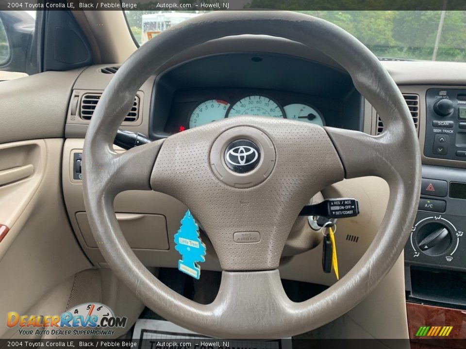 2004 Toyota Corolla LE Black / Pebble Beige Photo #16