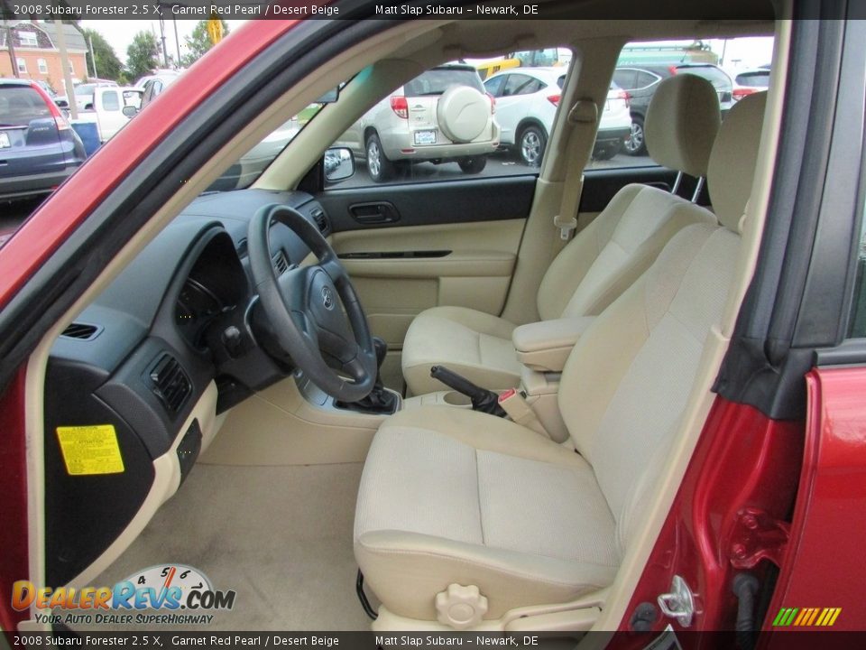 2008 Subaru Forester 2.5 X Garnet Red Pearl / Desert Beige Photo #11