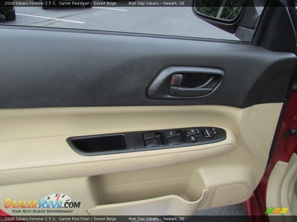 2008 Subaru Forester 2.5 X Garnet Red Pearl / Desert Beige Photo #12