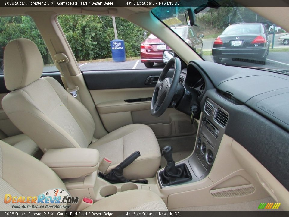 2008 Subaru Forester 2.5 X Garnet Red Pearl / Desert Beige Photo #15