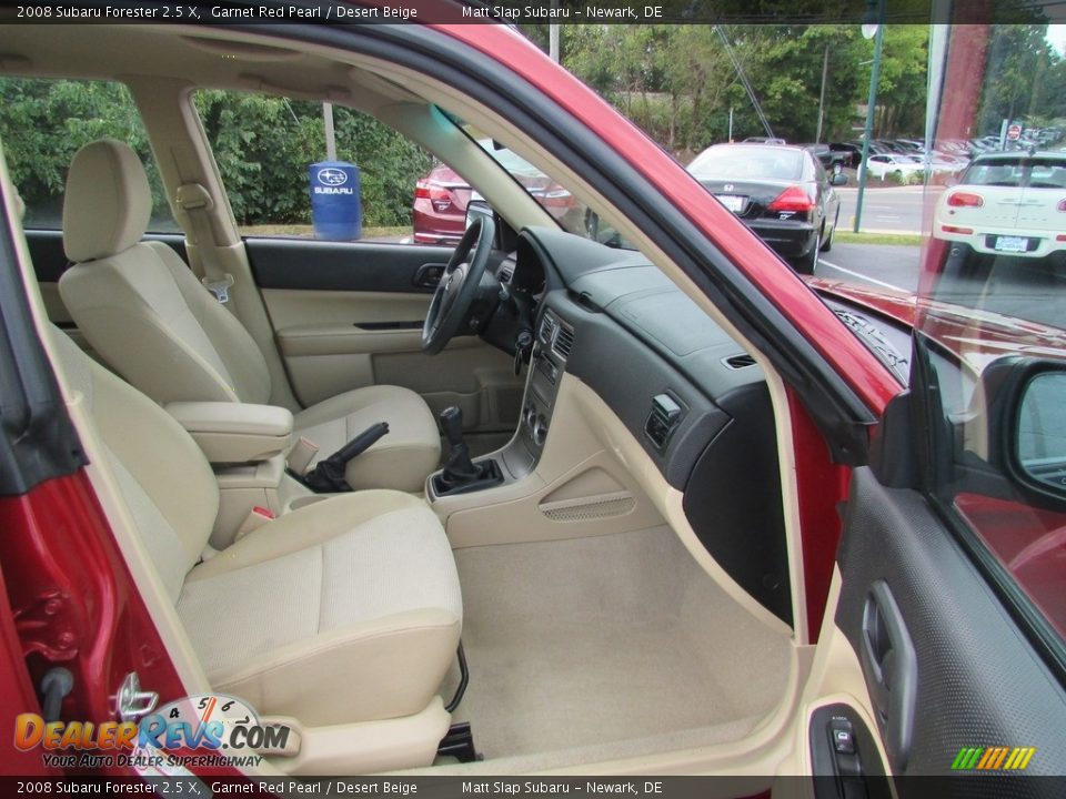 2008 Subaru Forester 2.5 X Garnet Red Pearl / Desert Beige Photo #16