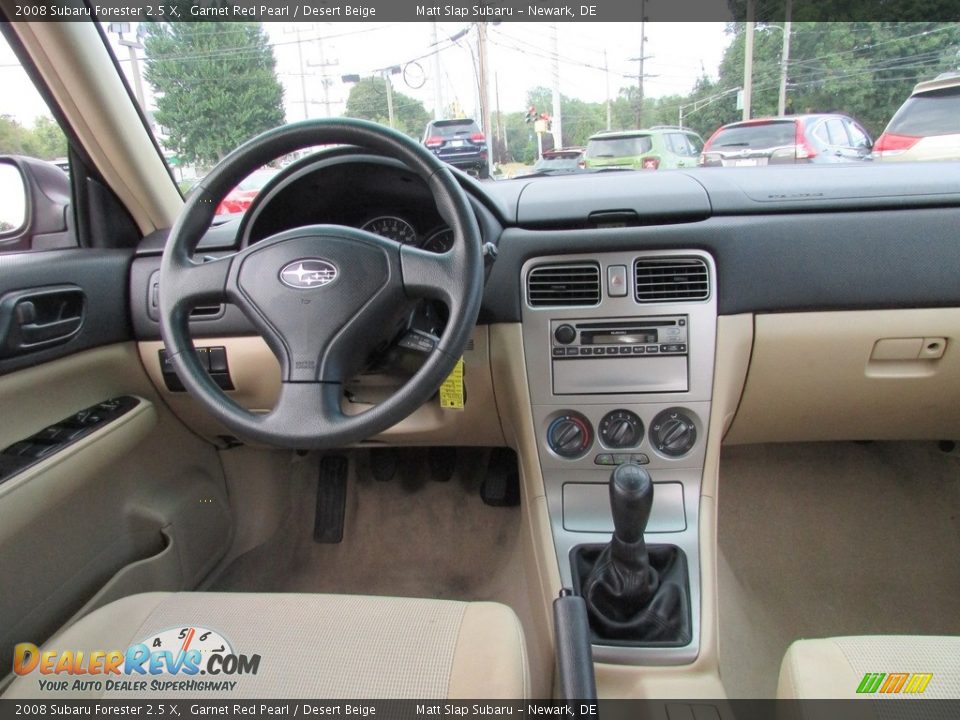 2008 Subaru Forester 2.5 X Garnet Red Pearl / Desert Beige Photo #17