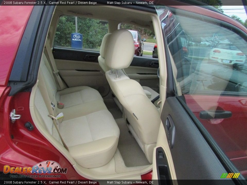 2008 Subaru Forester 2.5 X Garnet Red Pearl / Desert Beige Photo #18