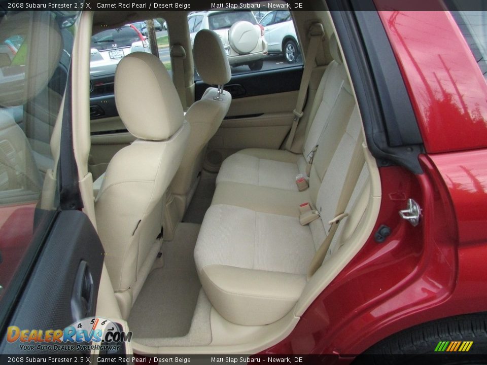 2008 Subaru Forester 2.5 X Garnet Red Pearl / Desert Beige Photo #19
