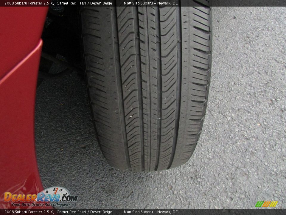 2008 Subaru Forester 2.5 X Garnet Red Pearl / Desert Beige Photo #21