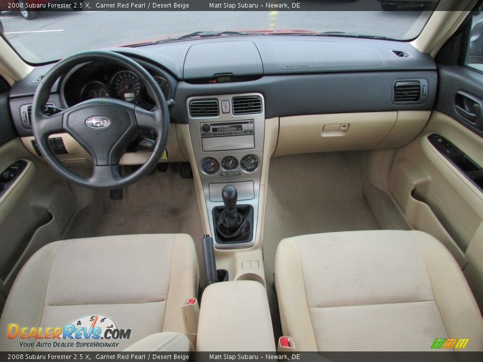 2008 Subaru Forester 2.5 X Garnet Red Pearl / Desert Beige Photo #22