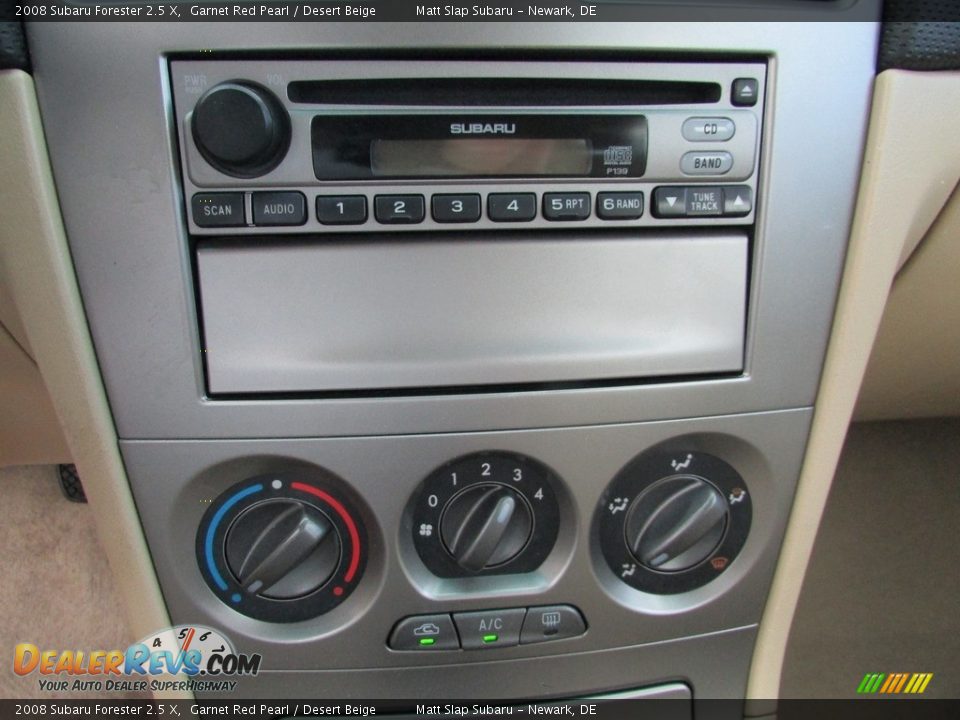 2008 Subaru Forester 2.5 X Garnet Red Pearl / Desert Beige Photo #23