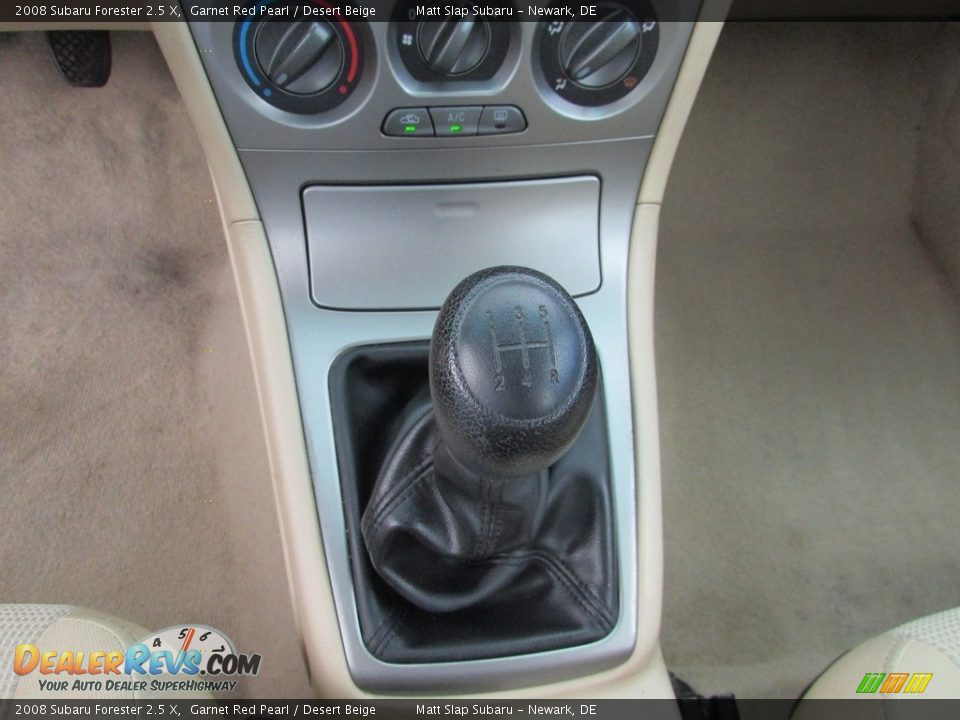 2008 Subaru Forester 2.5 X Garnet Red Pearl / Desert Beige Photo #24