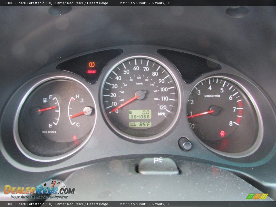2008 Subaru Forester 2.5 X Garnet Red Pearl / Desert Beige Photo #25