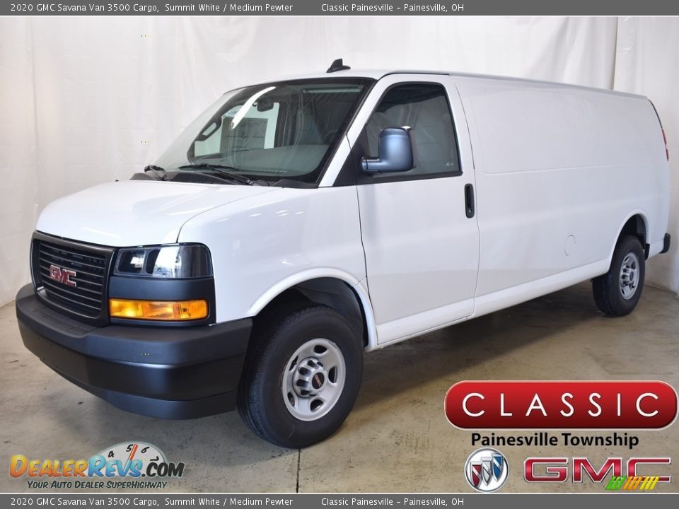 2020 GMC Savana Van 3500 Cargo Summit White / Medium Pewter Photo #1