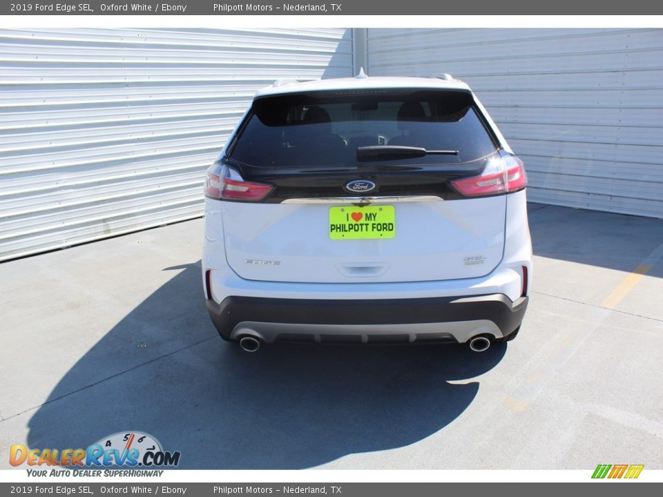 2019 Ford Edge SEL Oxford White / Ebony Photo #7