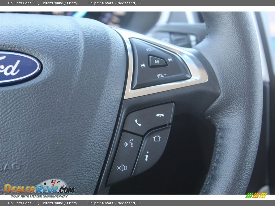 2019 Ford Edge SEL Oxford White / Ebony Photo #13