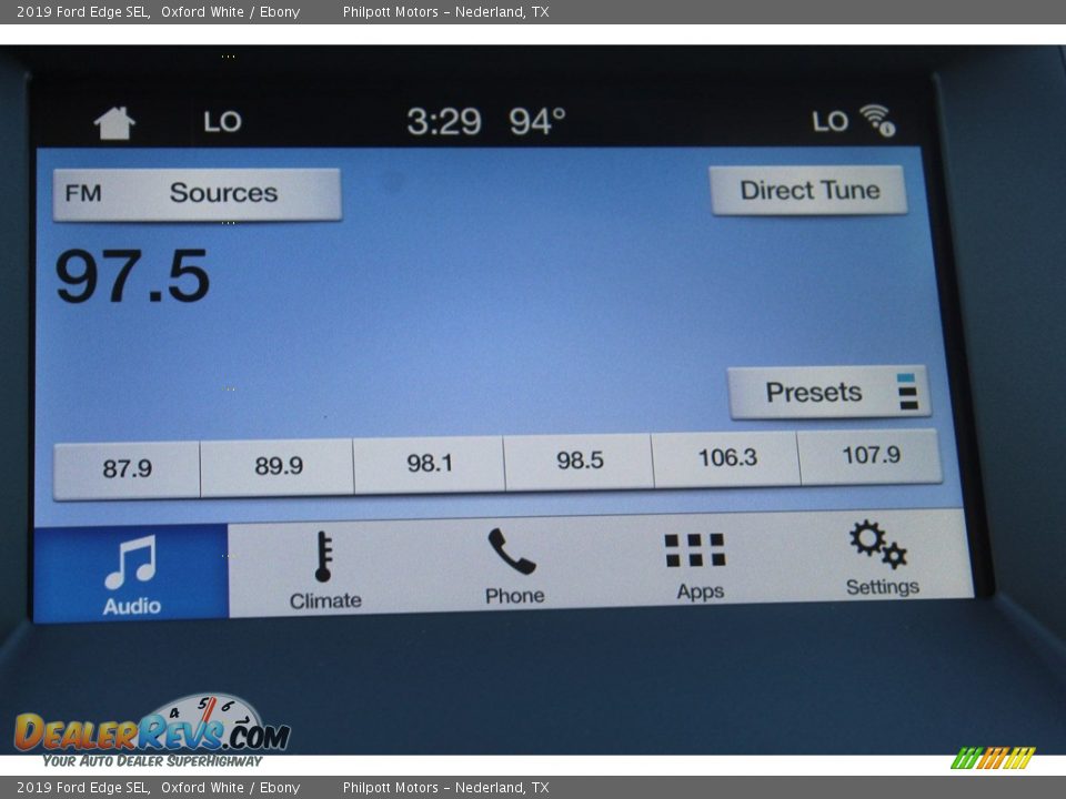 2019 Ford Edge SEL Oxford White / Ebony Photo #16