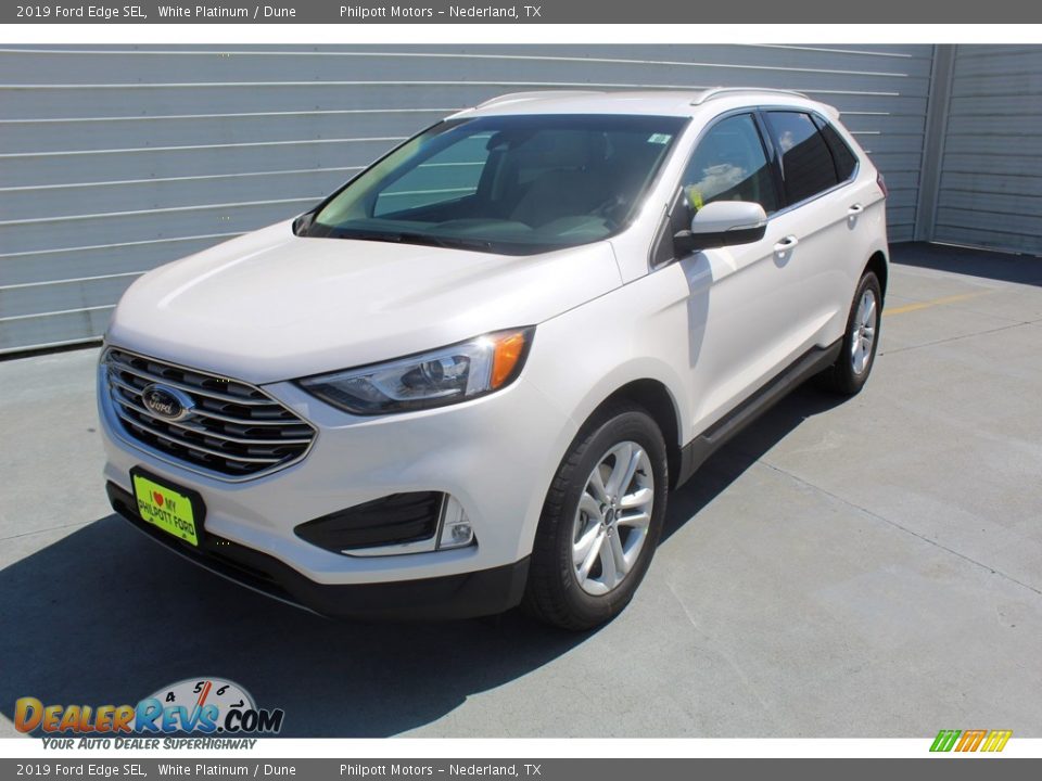2019 Ford Edge SEL White Platinum / Dune Photo #4