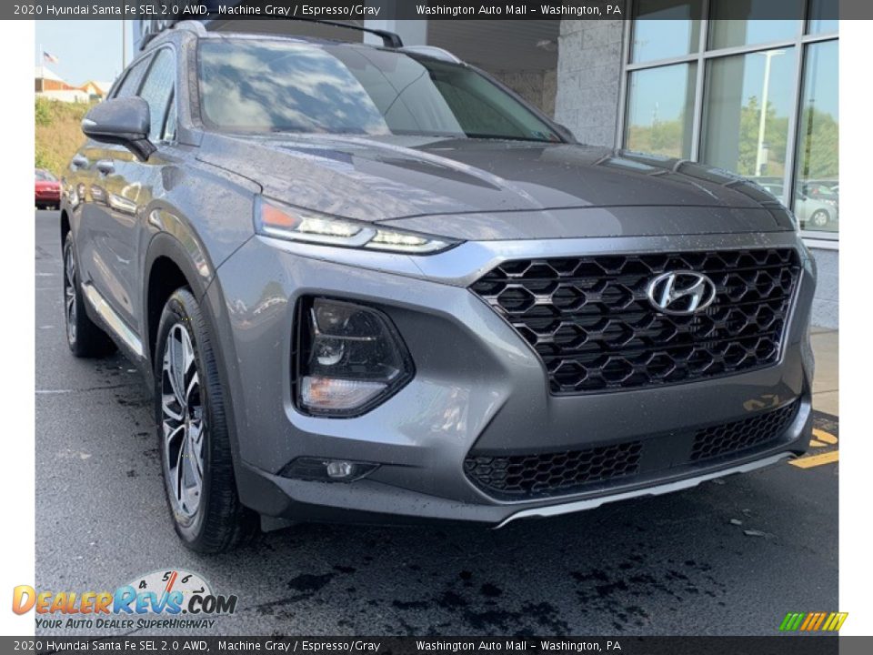 2020 Hyundai Santa Fe SEL 2.0 AWD Machine Gray / Espresso/Gray Photo #1