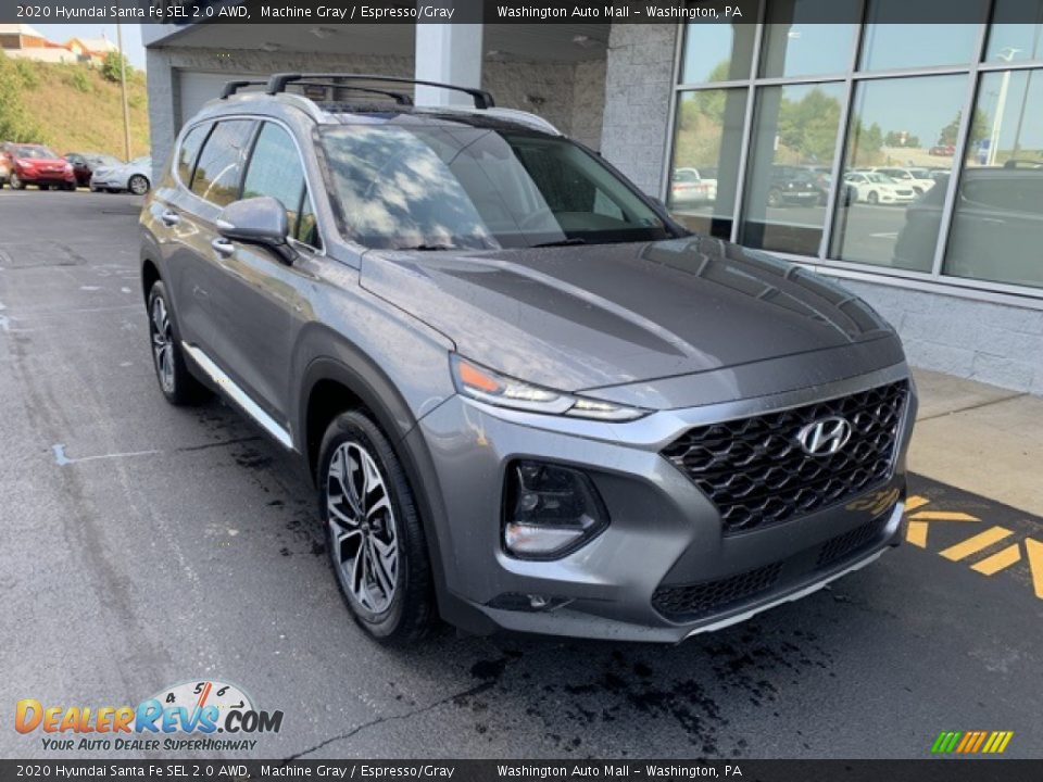 2020 Hyundai Santa Fe SEL 2.0 AWD Machine Gray / Espresso/Gray Photo #2