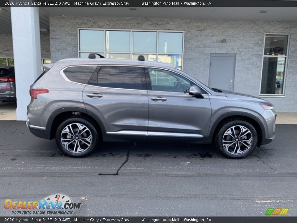 2020 Hyundai Santa Fe SEL 2.0 AWD Machine Gray / Espresso/Gray Photo #3