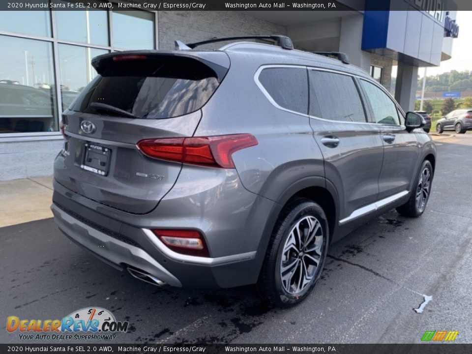 2020 Hyundai Santa Fe SEL 2.0 AWD Machine Gray / Espresso/Gray Photo #4