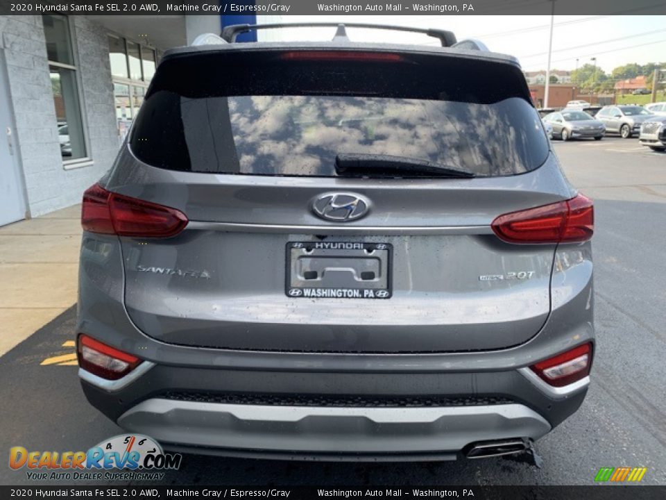 2020 Hyundai Santa Fe SEL 2.0 AWD Machine Gray / Espresso/Gray Photo #5