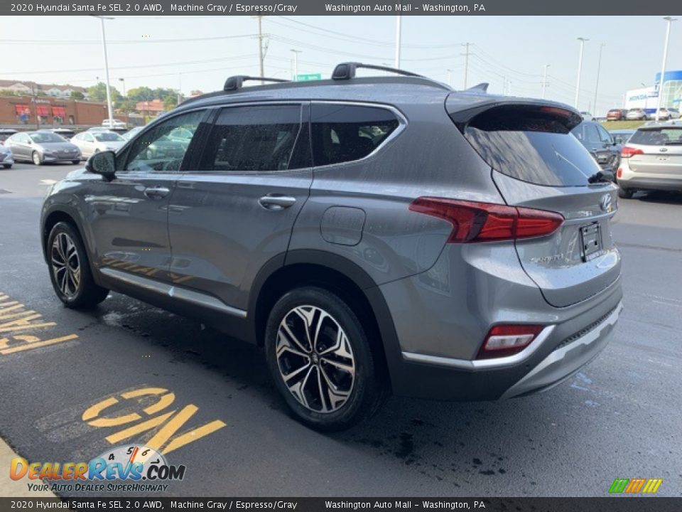 2020 Hyundai Santa Fe SEL 2.0 AWD Machine Gray / Espresso/Gray Photo #6