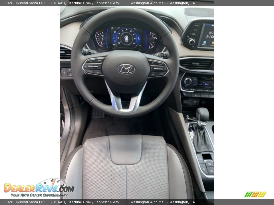2020 Hyundai Santa Fe SEL 2.0 AWD Machine Gray / Espresso/Gray Photo #14