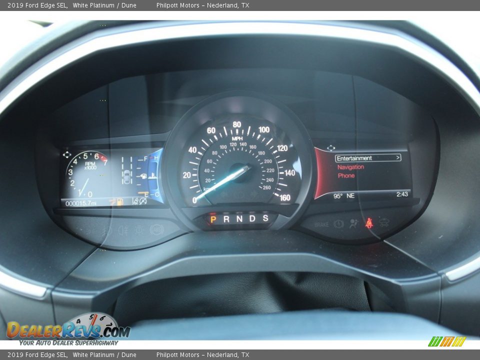 2019 Ford Edge SEL White Platinum / Dune Photo #14