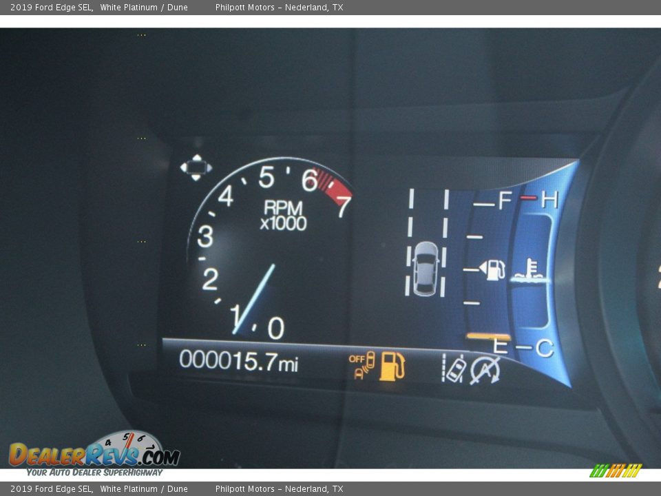 2019 Ford Edge SEL White Platinum / Dune Photo #15