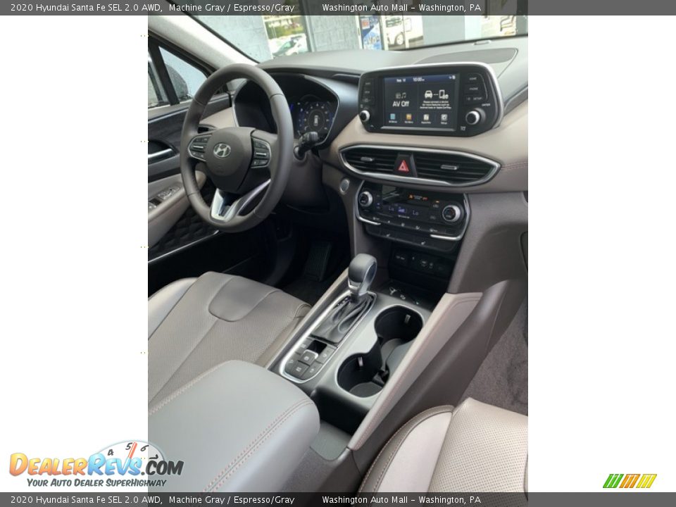 2020 Hyundai Santa Fe SEL 2.0 AWD Machine Gray / Espresso/Gray Photo #30