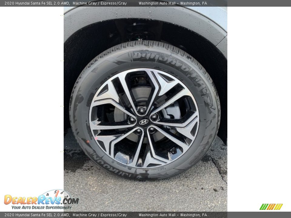 2020 Hyundai Santa Fe SEL 2.0 AWD Machine Gray / Espresso/Gray Photo #32