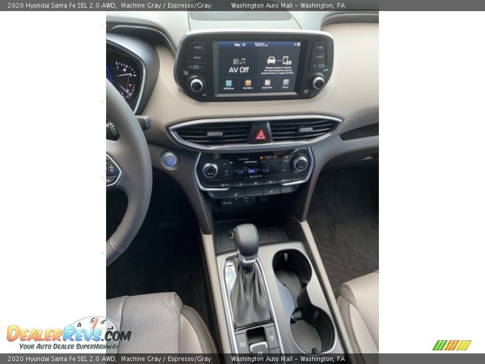 2020 Hyundai Santa Fe SEL 2.0 AWD Machine Gray / Espresso/Gray Photo #34