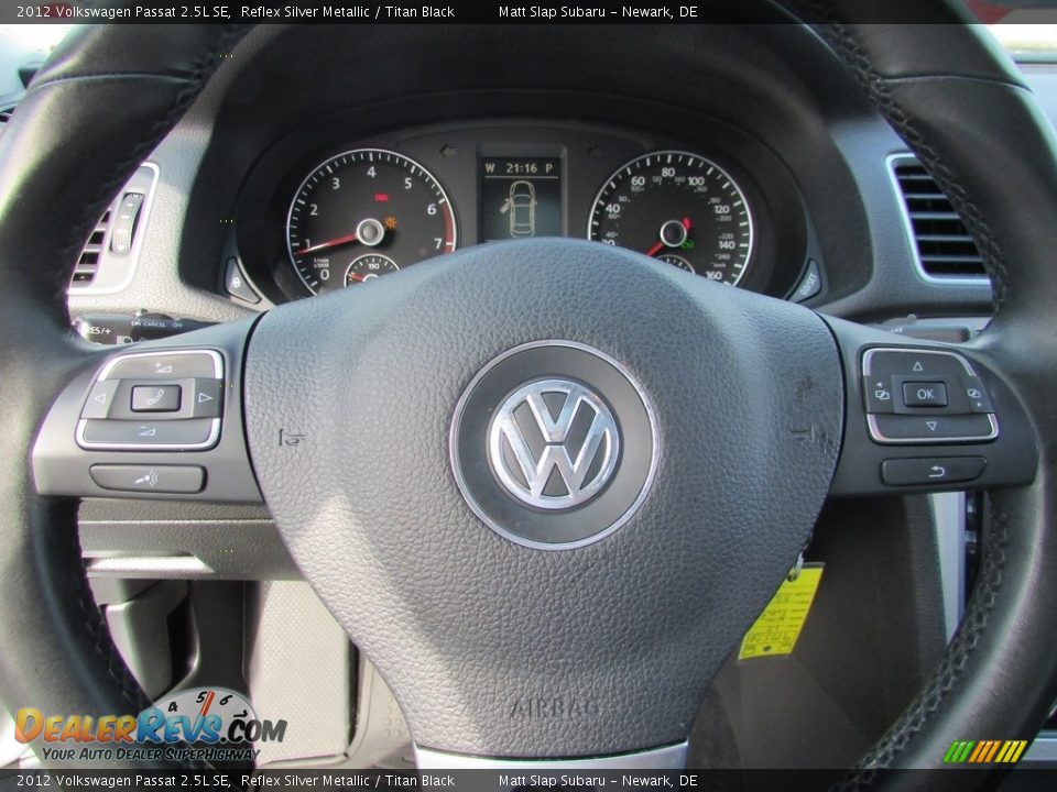 2012 Volkswagen Passat 2.5L SE Reflex Silver Metallic / Titan Black Photo #11