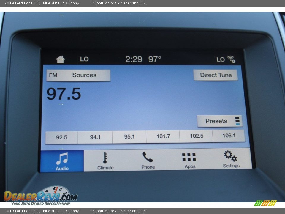 2019 Ford Edge SEL Blue Metallic / Ebony Photo #17