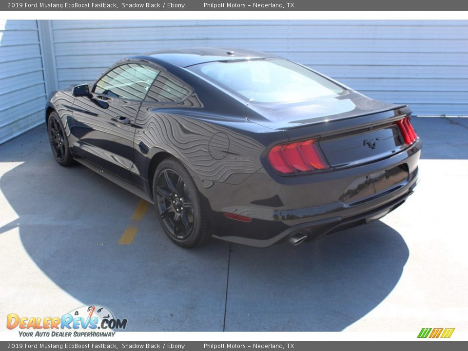 2019 Ford Mustang EcoBoost Fastback Shadow Black / Ebony Photo #6