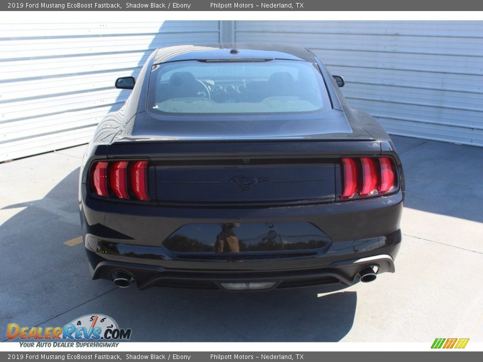 2019 Ford Mustang EcoBoost Fastback Shadow Black / Ebony Photo #7