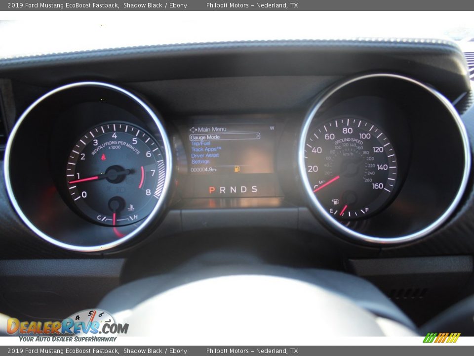 2019 Ford Mustang EcoBoost Fastback Shadow Black / Ebony Photo #14