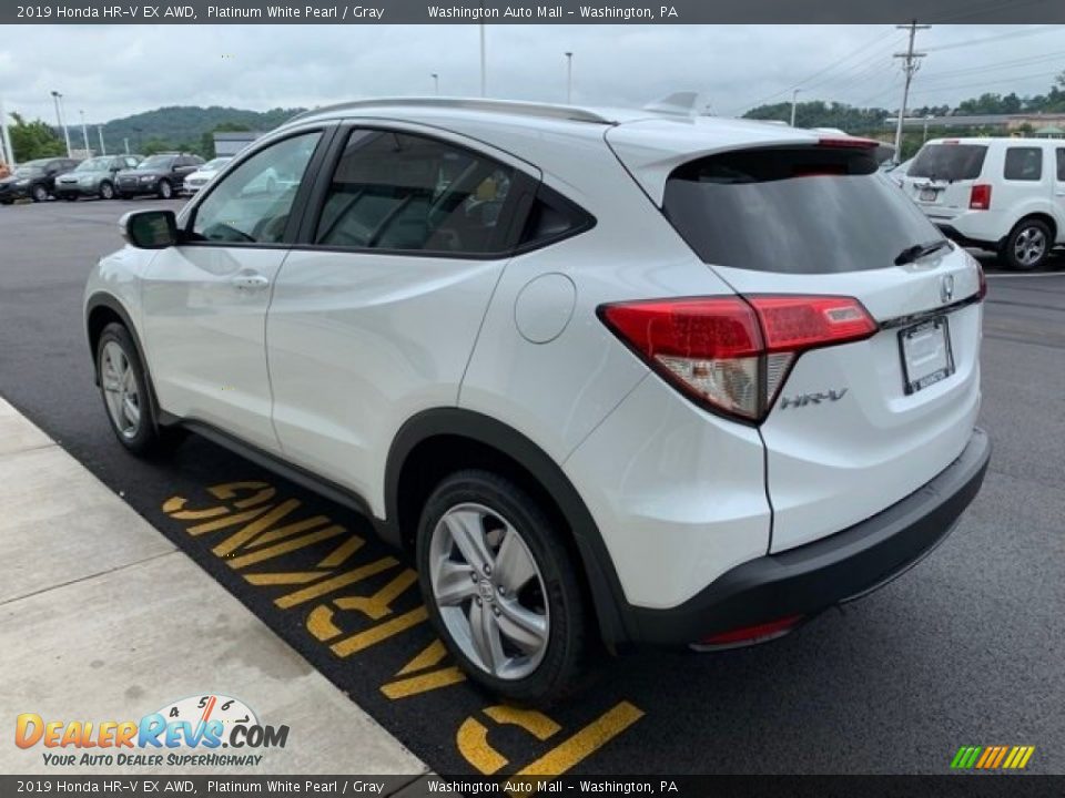 2019 Honda HR-V EX AWD Platinum White Pearl / Gray Photo #5