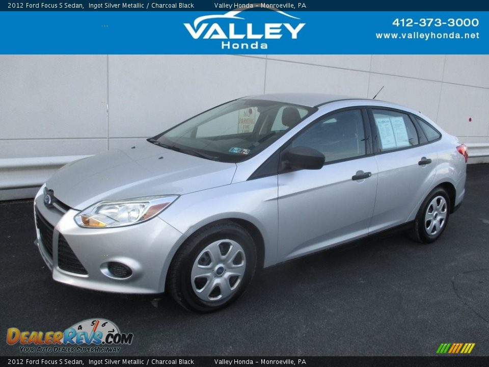 2012 Ford Focus S Sedan Ingot Silver Metallic / Charcoal Black Photo #1