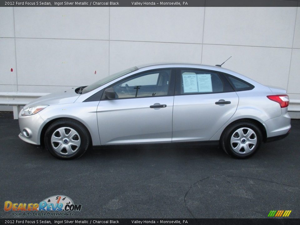2012 Ford Focus S Sedan Ingot Silver Metallic / Charcoal Black Photo #2