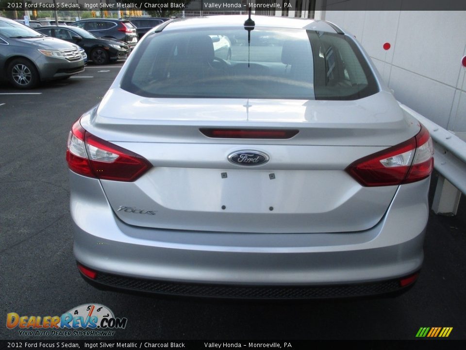 2012 Ford Focus S Sedan Ingot Silver Metallic / Charcoal Black Photo #4