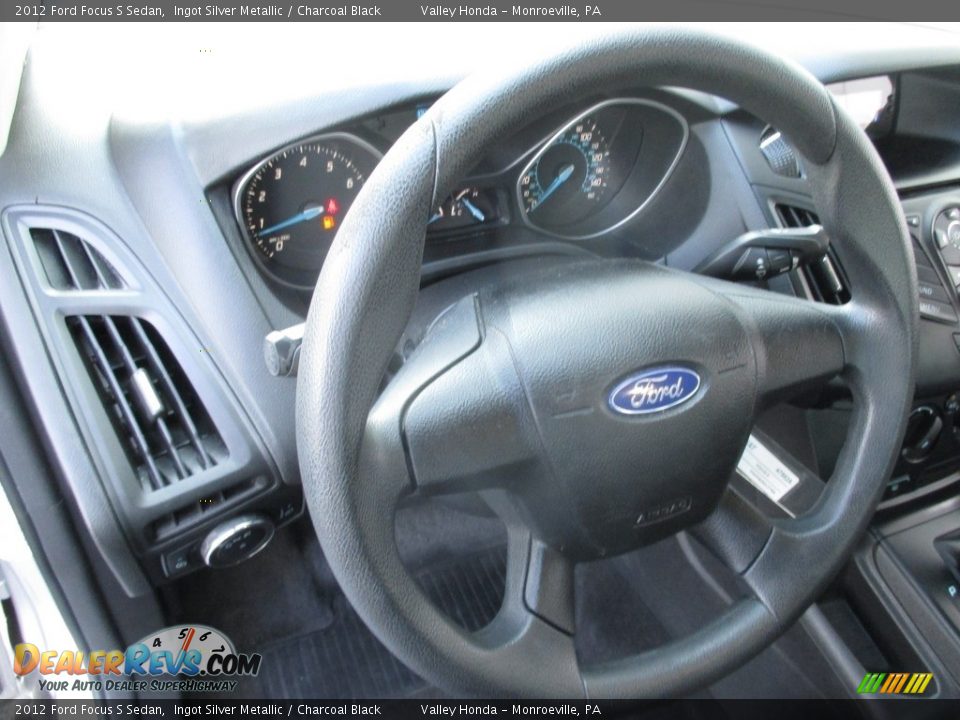 2012 Ford Focus S Sedan Ingot Silver Metallic / Charcoal Black Photo #13